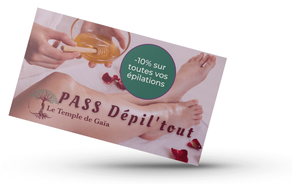 Pass dépil'tout Carte de fidélité - Le Temple de Gaïa Versailles
